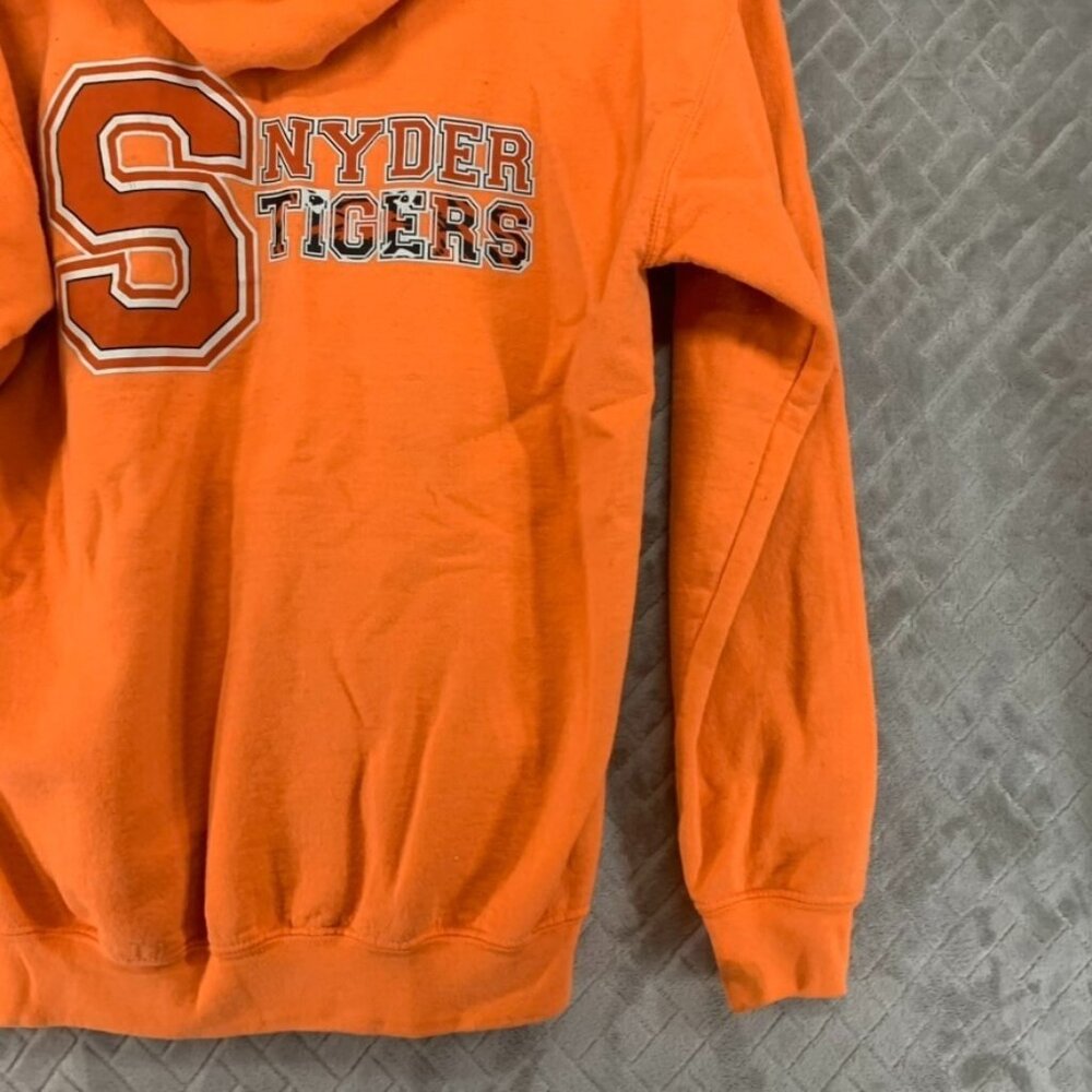 Snyder Tigers Adult Small Team Hoodie Sweatshirt Orange Jersey City Zip Up - Picture 15 of 15